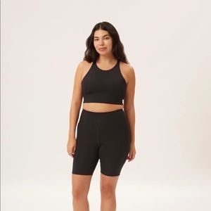 Unworn girlfriend collective bike shorts